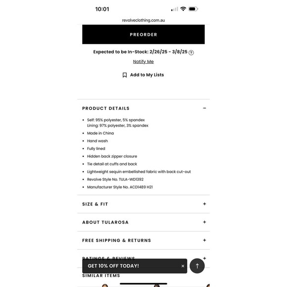 New Tularosa Deja Mini Dress in Black Sequin Embellished Women's Size Small - Picture 6 of 12